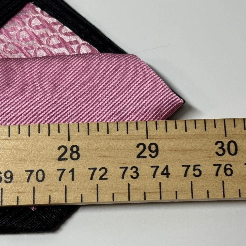 Diane Katzman Necktie Mens One Size Black Breast Cancer Awareness Ribbed Charity